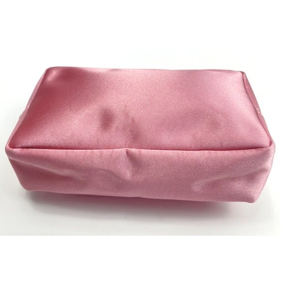 Clinique Pink Makeup Bag Zip Up Water-Resistant Small Cosmetic Travel Carrier - Picture 2 of 11